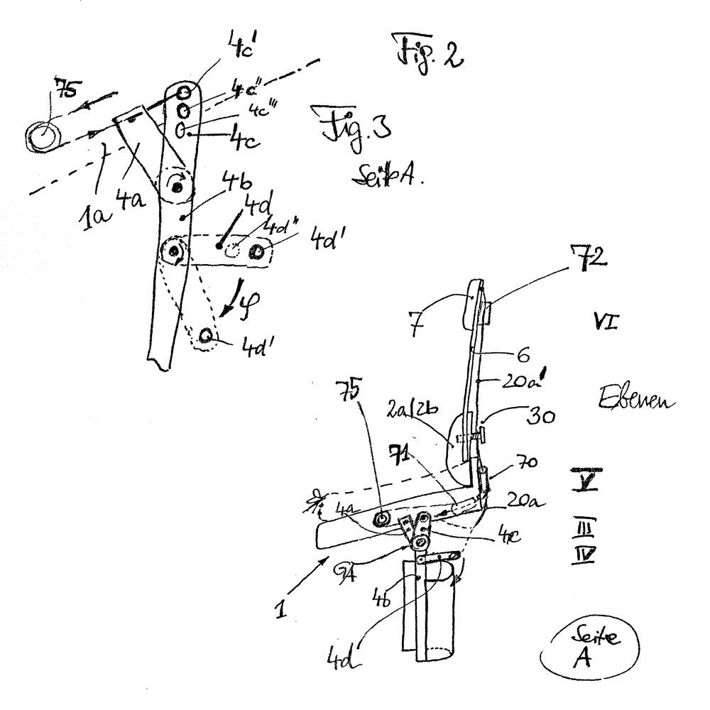 Orthopädische Einrichtung mit aktiver vertikaler Kopplung und Schwungpendel